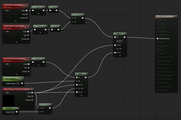 Player Highlight Post Process Material Player Hilight PPm